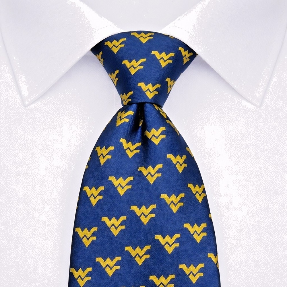 Donegal Bay Silk Men's Hand Made Necktie University Of West Virginia‎
